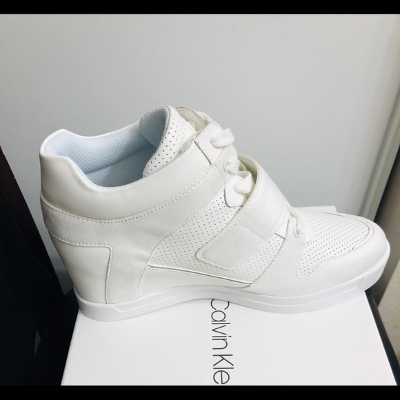 calvin klein women's frances wedge sneakers